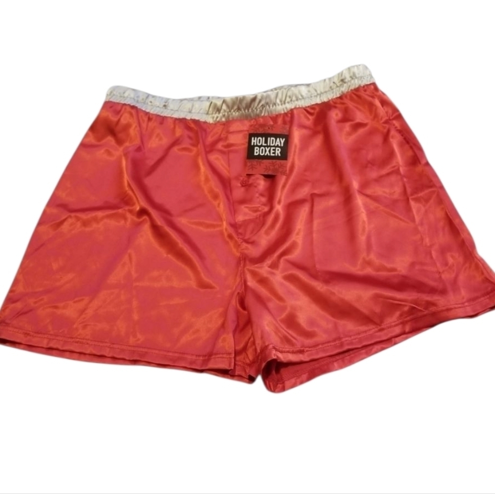 Satin Mens XL Boxers Red Size 40/42 Waist 17" NWT Gifts For Him Stocking Stuffer